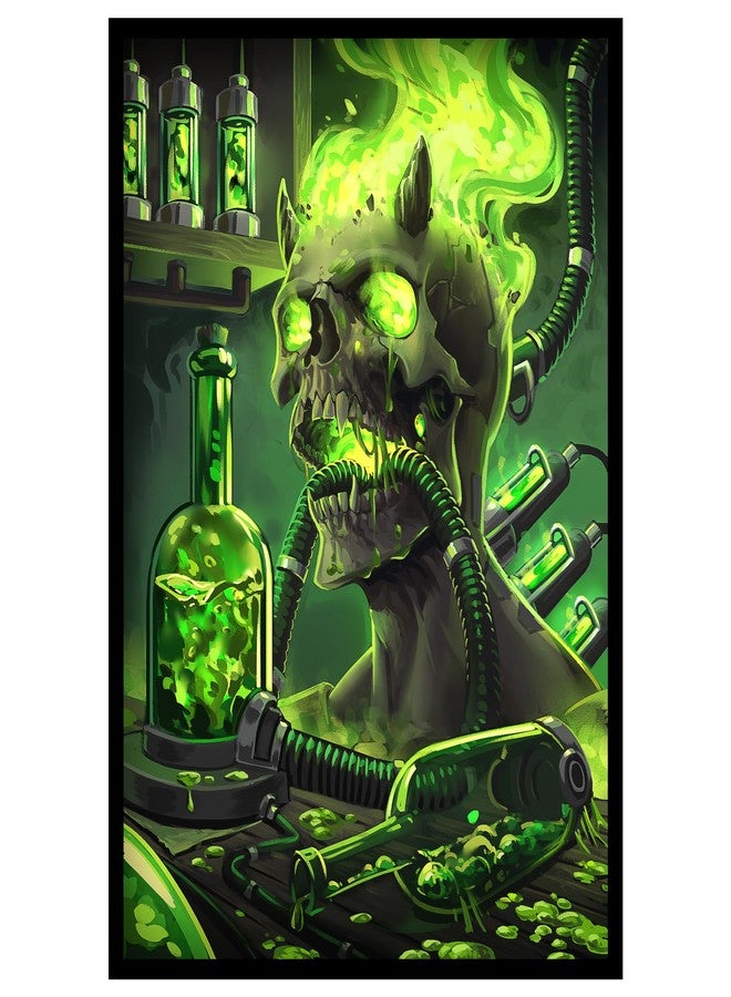 Realm Guard 100ct أكمام بطاقات TCG/MTG مزخرفة (سم أخضر سام)